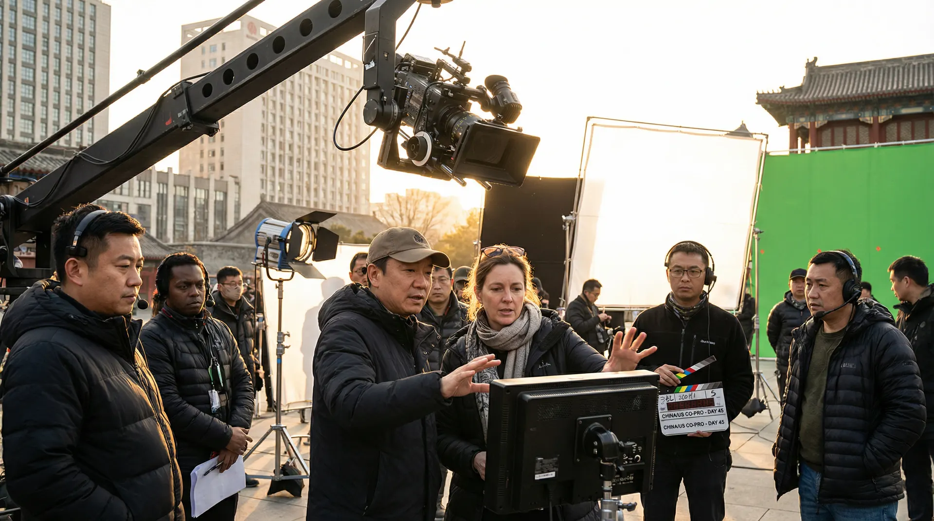 羞羞漫画与国际影视团队合作拍摄现场